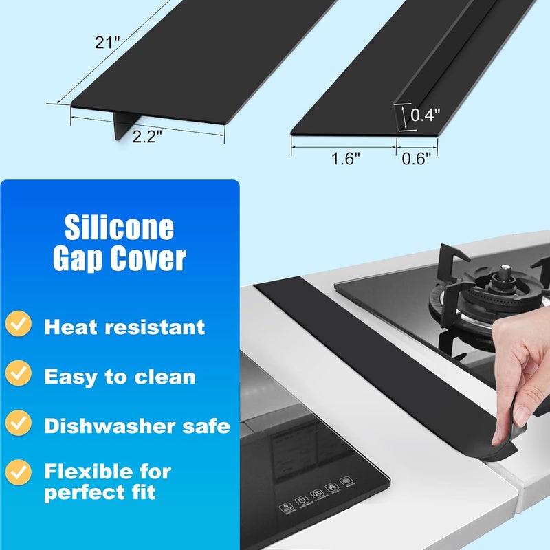 PAHTTO Stove Top Cover for Electric Stove (28.5”x 20.5”), Heat Resistant Glass Cooktop Cover, Multipurpose Stove/Counter/Washer Top Protector, Dishwasher Safe Natural Rubber (Thankful) - Image 5
